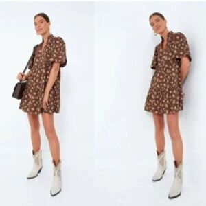 Tuckernuck NEW Crawford Dress Mini Rosewood Chintz Floral Tiered Ruffle X Large